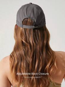 GLOWMODE 轻量透气可调节后开合侧网棒球帽日常休闲 - 深灰色 - 查看 2