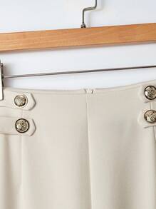 SHEIN Clasi Damen elegante Culotte mit dekorativen Knöpfen