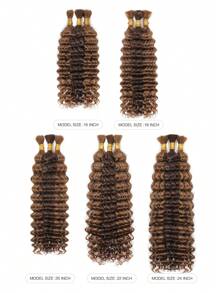 Boho Braids 3 束高容量编织假发，无纬深波浪钩针编织真人发，混合颜色 30/4/30# 原生发接发，足够整个头部重量 4.93 盎司无结辫子接发，万圣节服装 - S30/4/30 - 查看 3