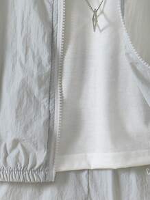Set de 2 piezas de chaqueta y pantalones cortos con bloques de color para niños pequeños, apropiado para deportes, al aire libre, escuela, primavera/verano/otoño