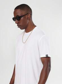 SUMWON Essential Premium Crew Neck Basic Short Sleeve Summer Lightweight Casual Weekend Everyday Staple Tee - White - View 3