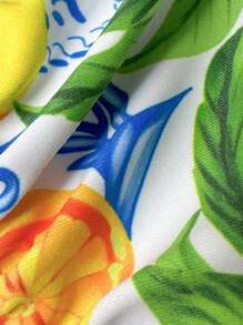 Elavelle Springbreak Women's Random Print Spaghetti Strap Sexy Bikini Sets, Summer Beachwear Outfits - Multicolor - View 8