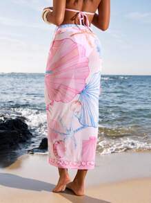 Opulessa Women's Beach Shell Print Cover Up Sarong Skirt For Vacation ,High Waisted, High Waisted Beach Sarong,Country Concert, Suitable For Going Out, Concert,Club, Date,Vacation,Beach, Elegant Skirts For Women,Date, Concert, Party, Club,,Elegant Vacation Outfits, Summer Beach Outfits, Sexy Club Outfits, Casual,Vacation,Vacation Outfits Women,Vacation,Summer Holiday Outfits ,Holiday Outfits For Women,Holiday,Vacation Outfits For Women,Vacation Dress,Elegant,Going Out,Party,Beach,Beach Dress,Beach Shorts,Beach Dresses,Beach Outfits For Women,Beach Skirt,Beach Set,Beach Outfit,Beach Outfit For Women,Summer,Summer Clothes,Summer Holiday Outfits,Flower,Graphic,Carmaval,Carnival,Festival,Spring To Summer - Multicolor - View 2