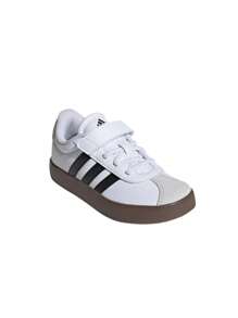 Adidas VL Court 3.0 Skateboarding Shoes Kids ID9155 White - CloudWhite/CoreBlack/GreyOne - View 2