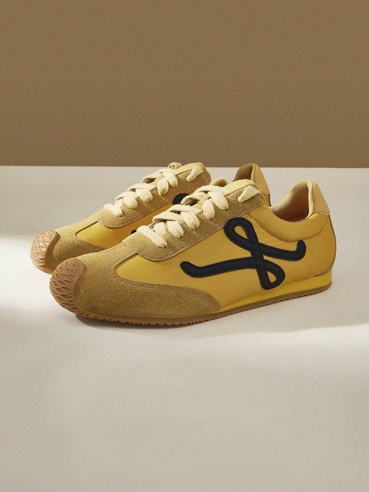 CUCCOO EASI Women's Fashionable Yellow Casual Sneakers