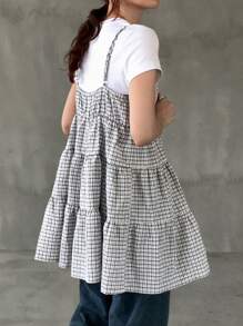 FRIFUL 女式可调节肩带交叉后背宽松 A 字形休闲百搭背心，适合度假和沙滩穿着 - 彩色 - 查看 5