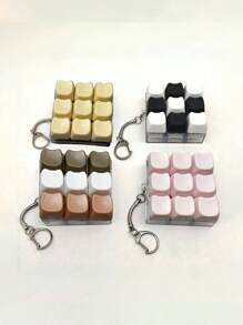 猫形钥匙扣减压玩具，机械键盘开关测试器，钥匙扣，桌面装饰，电话吊坠，创意新奇抗焦虑流行减压玩具