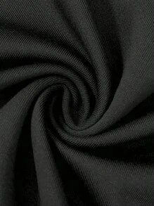 男士圆领黑色短袖T恤，适合日常穿着 - 黑色 - 查看 6