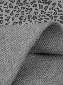 INAWLY 女士休闲豹纹连帽运动衫毕业、返校、毕业、女士教师、返校套头衫秋季 - 灰色 - 查看 4