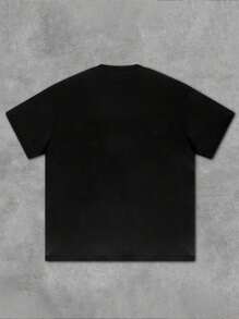 Men's Short Sleeve T-Shirt With Letter Graphic Print Design, Crew Neck Top For Spring/Summer, 2000s Style