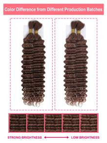 2 chiếc tóc tết số lượng lớn không có sợi ngang sóng sâu móc tóc người màu trơn 4# tóc người nguyên chất màu nâu đỏ trung bình tóc tết không thắt nút cho phụ nữ trang phục Halloween - S4# - Xem 6