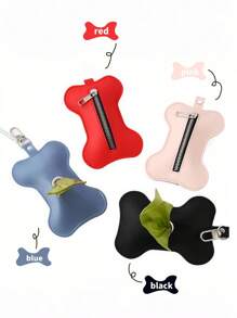 Pet Portable Bone-Shaped Poop Bag Dispenser/Scooper