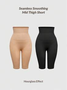 SHAPORA 2pcs High Waist Slimming Shaping Bike Shorts Set