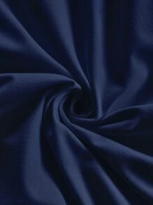 Soleia Navy Blue Asymmetric Hem Shoulder-Baring Vacation Top For Women, Suitable For Summer Suitable For Going Out - Multicolor - View 7
