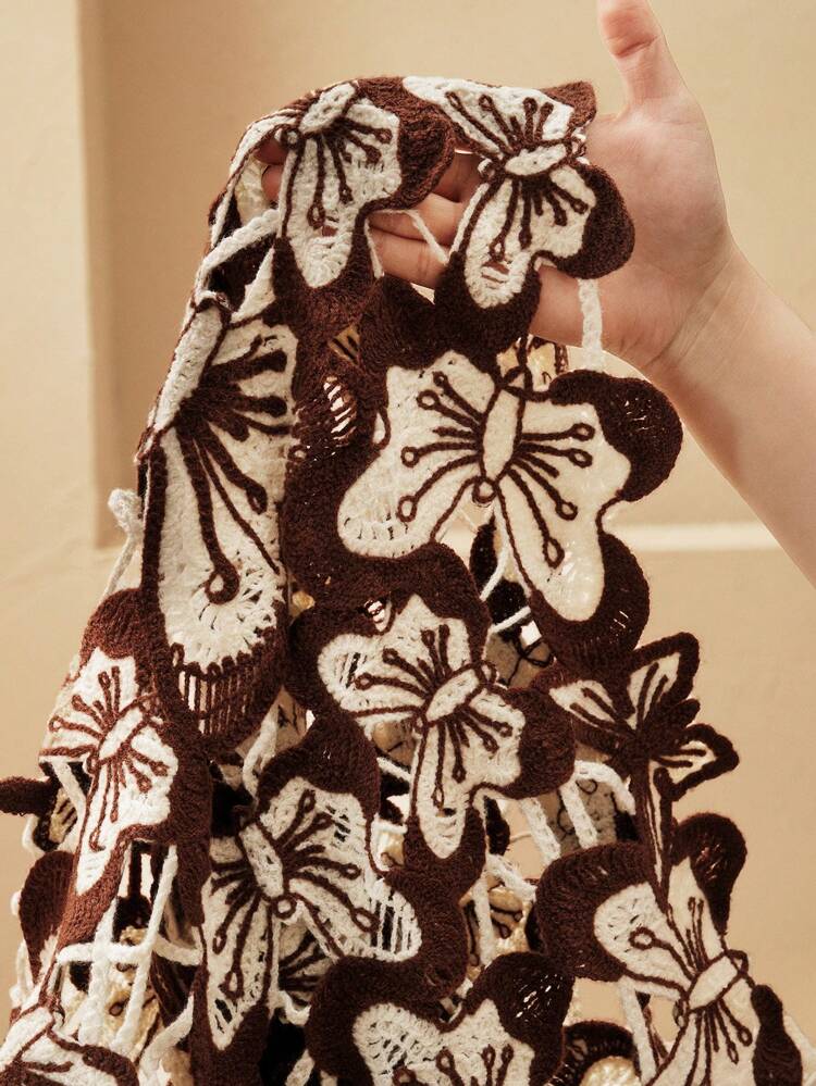 Spaghetti Strap V-Neck Asymmetrical Butterfly Pattern Hollow Pullover Dress For Summer Beach Vacation
