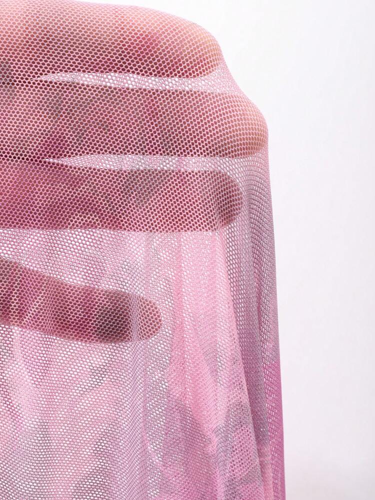 Women's Allover Ditsy Floral Sheer Mesh Shoulder Cutout Long Sleeve Top,Fall Off Shoulder Top Valentine's Day Vacation