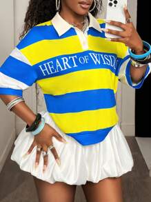 BamGleam Sudadera holgada y casual con hombros caídos y rayas con letras para mujeres, ideal para graduación, regreso a la escuela, graduación, maestras, regreso a la escuela, otoño