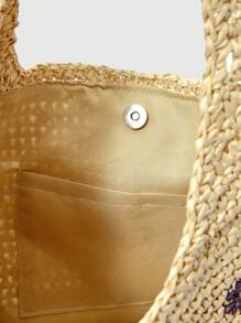 ROMWE Fairycore Women Mushroom Design Crossbody Shoulder Bag For Daily Use - Beige - View 6