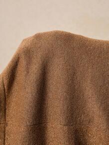 Poéselle 纯色修身圆领无袖针织夏装 - 黃色 - 查看 9