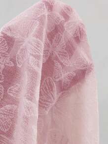 DAZY 春季新款宽松休闲女式 T 恤，带字母印花和蝴蝶结装饰 - 粉色 - 查看 7