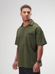 ARC Activewear 超大长袖 T 恤 高性能上衣 健身房运动服 Polo 衫 - 綠色 - 查看 3