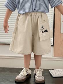 DAZY Kid Boys' Printed Big Pocket Shorts, Fall Clothes