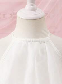 SHEIN Babygirl Cute White Elegant Organza Summer Dress - White - View 4