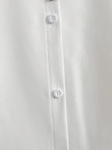 Girls' School Style White Blouse, Korean Version Peter Pan Collar Lace Trim, Detachable Bow Tie, Ruffle Cuff, Back To School Fashionable Versatile Shirt