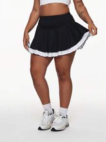 Spódnica sportowa do jogi dla kobiet w dużych rozmiarach, obcisła spódnica do biegania, seksowna, wygodna spódnica do fitnessu na świeżym powietrzu, z kieszeniami i legginsami