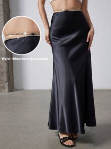 Heiryn Women Plain Color Fashion Skirt Suitable For Summer - Black - View 1