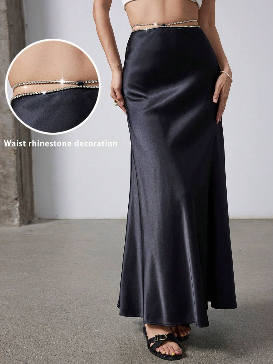 Heiryn Women Plain Color Fashion Skirt Suitable For Summer - Black - View 1