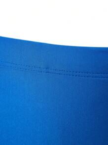 Manfinity KASUA Men's Summer Beach Vacation Contrast Trim Comfortable Swim Trunks