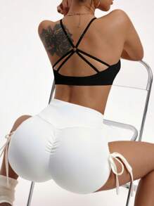 Women Seamless Sports Bra (Yellow Color) Bra Tops Bikini Tops Nipple Bra Bra Tape Breast Silicone Bra - Black - View 2