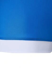 Manfinity KASUA Men's Summer Beach Vacation Contrast Trim Comfortable Swim Trunks