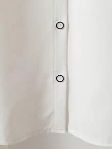 Mädchen Teenager Kollegial Lässig Bluse, mit Spitzen Peter Pan Kragen, Rüschensaum, Puffärmeln, Schleifenakzent - einzigartiges Design, akademischer Stil Kurzarmbluse