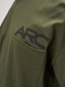 ARC Activewear 超大长袖 T 恤 高性能上衣 健身房运动服 Polo 衫 - 綠色 - 查看 5