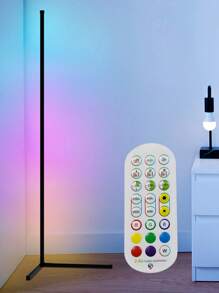转角落地灯 智能 RGB-IC LED 转角灯，配备应用程序和遥控器，1600 万种颜色和 68 种以上场景，音乐同步，定时器设置 - 非常适合客厅、卧室和游戏室 - 彩色 - 查看 6