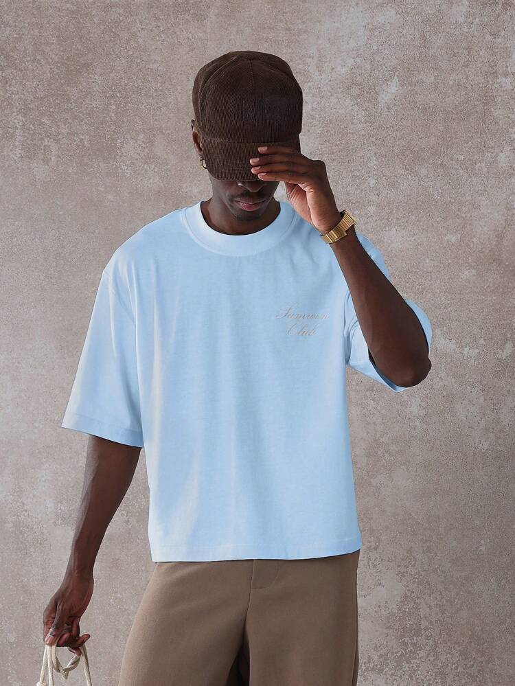 Italian Luxury T-Shirt With Amalfi Coast Positano Beach Graphic Print