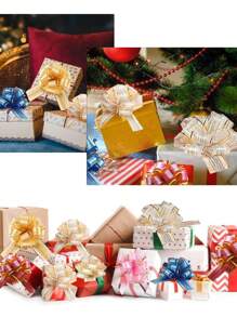 SHEIN 12pcs Gift Wrap Bows, Multicolor Ribbon Bows Gift Wrap Bows For Gift Baskets, Wedding, Decoration, Gift Wrapping, Valentine's Day, Valentine's Day Wedding, Birthday, Wedding Decorations