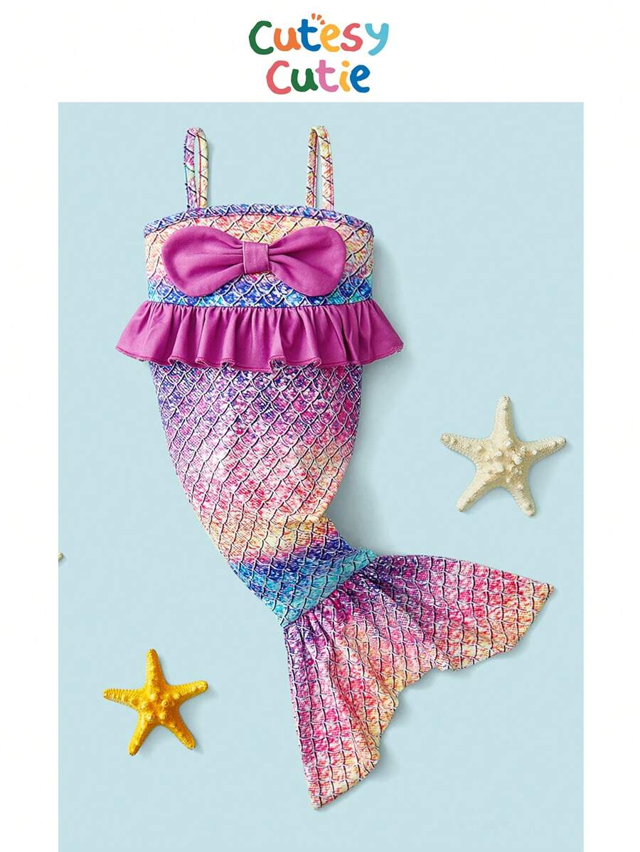 SHEIN 寶寶女孩美人魚尾巴設計服裝