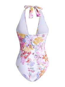 Swim Oasis Women's Romantic Luxury Ombre Floral Print One Piece Swimsuit - Multicolor - View 6