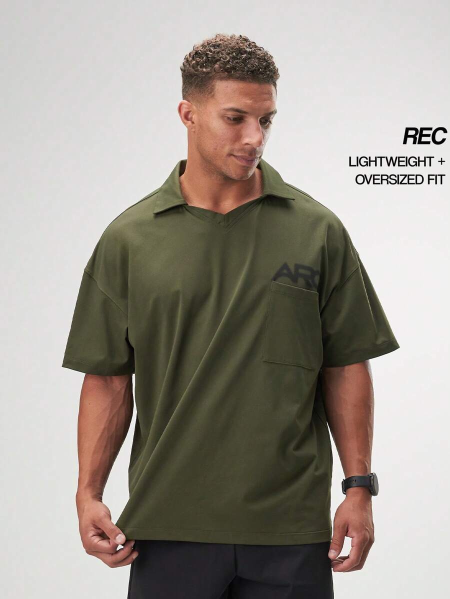 ARC Activewear 超大长袖 T 恤 高性能上衣 健身房运动服 Polo 衫 - 綠色 - 查看 1