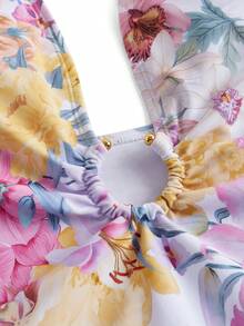 Swim Oasis Women's Romantic Luxury Ombre Floral Print One Piece Swimsuit - Multicolor - View 7