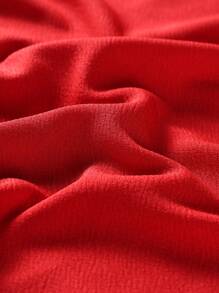 Manfinity Homme 男士休闲百搭纯色短袖T恤，夏季红色T恤男士红色T恤男士红色T恤男士红色T恤 - 紅色 - 查看 4