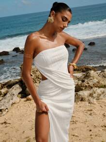 Opulessa 1pc Women's Solid Color Fitted Dress Holiday Outfits Summer Outfits Vacation