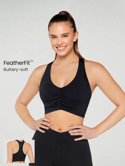 حمالة صدر رياضية FeatherFit™ تجاعيد ظهر متقاطع