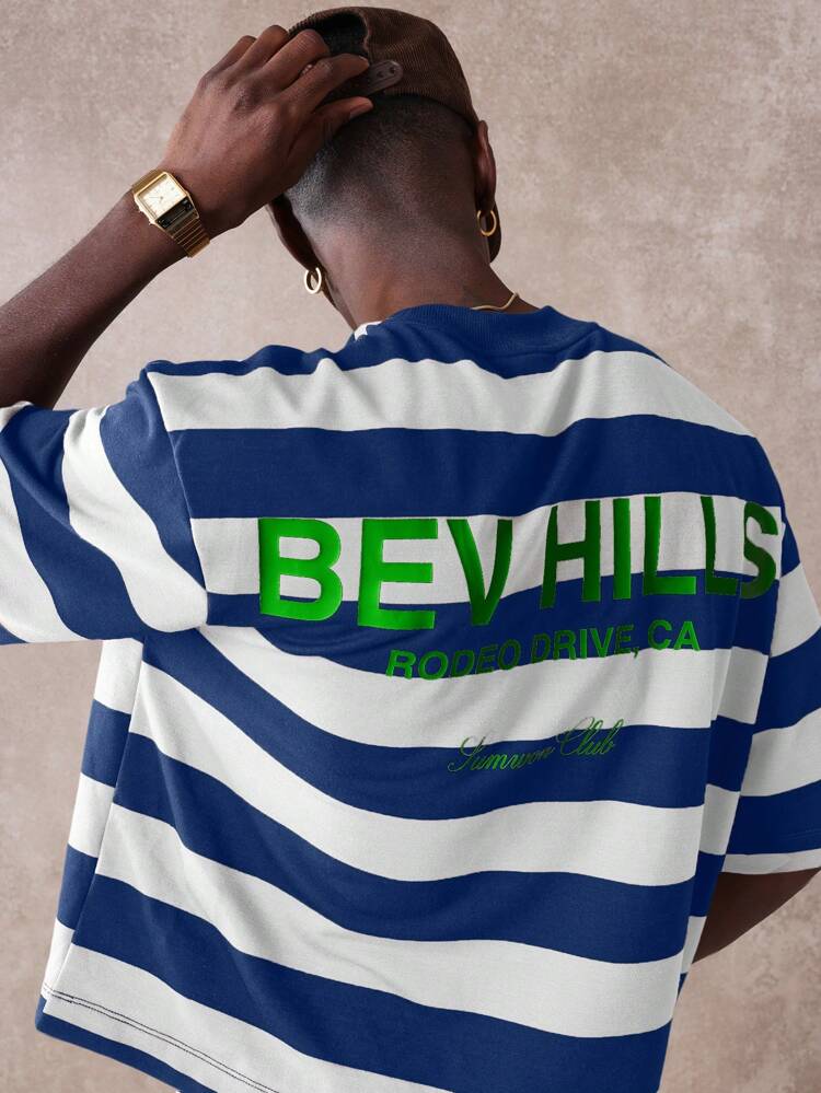 SUMWON Koszulka Beverly Hills Rodeo Drive Summer Club Premium Ekskluzywny design Luźny styl uliczny Swobodny komfort