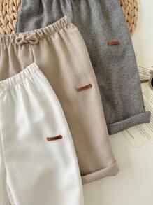 3 quần dài thường ngày cạp chun màu trơn cho bé trai/bé gái, phong cách học viện đa năng thích hợp cho sinh nhật, tiệc tùng, biểu diễn, đám cưới, tiệc mừng em bé chào đời, mùa xuân/hè - Nhiều màu - Xem 5