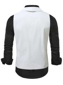 Manfinity Bizformal Gilet décontracté de couleur unie à simple boutonnage pour hommes