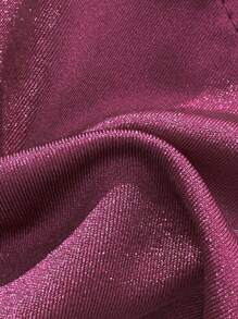 Swim Vcay Bikini 2 mảnh màu trơn mùa hè cho nữ có dây buộc gợi cảm trang trí kim loại - Màu tím - Xem 6